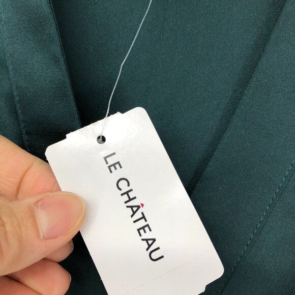 Le Chateau Long Sleeve Emerald  Green Mini Dress Size Small NWT - Picture 11 of 16